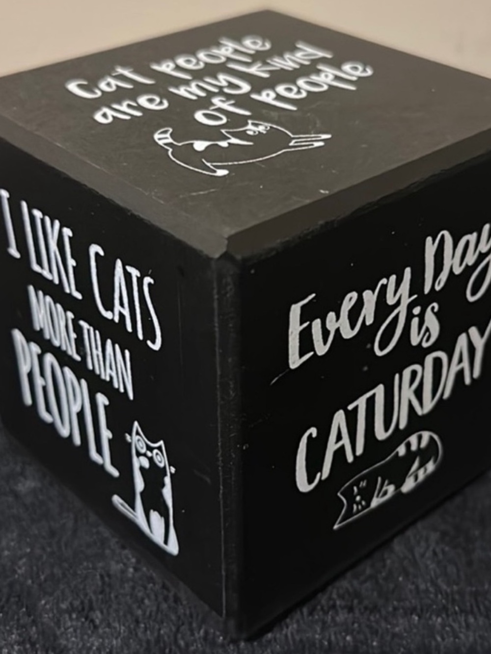 Eccolo “Cat Quotes” Cube Decor~NEW!